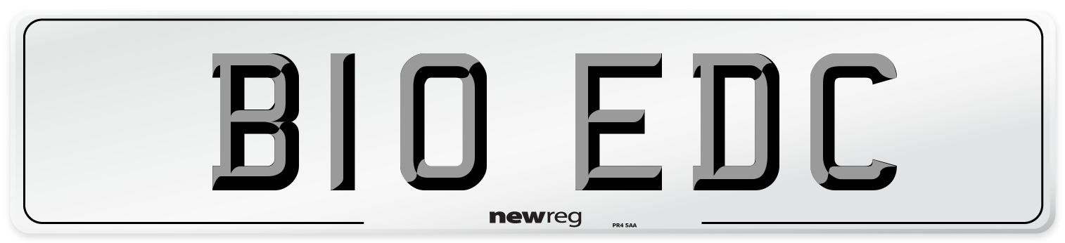 B10 EDC Number Plate from New Reg